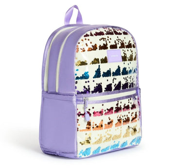 Kane Double Pocket Backpack Lilac  Sequins