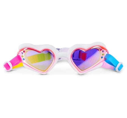 Plush Crush Swim Goggles Purely Yours White