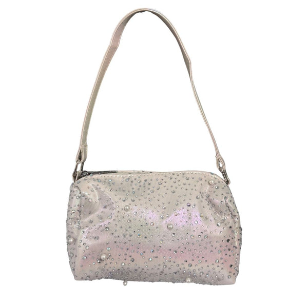 Jewel Tulle Overlay Bag