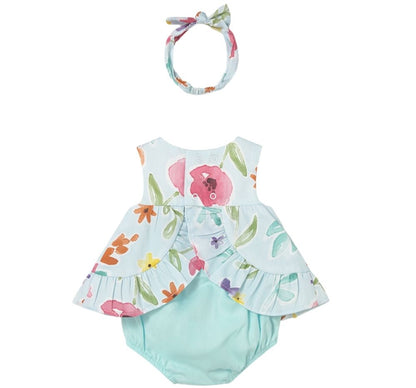 Conjunto 3 Piezas Con Diadema Short Hawaii