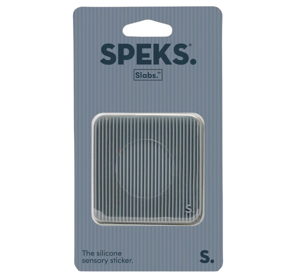 Slabs Silicone Sensory Sticker Groove Grey