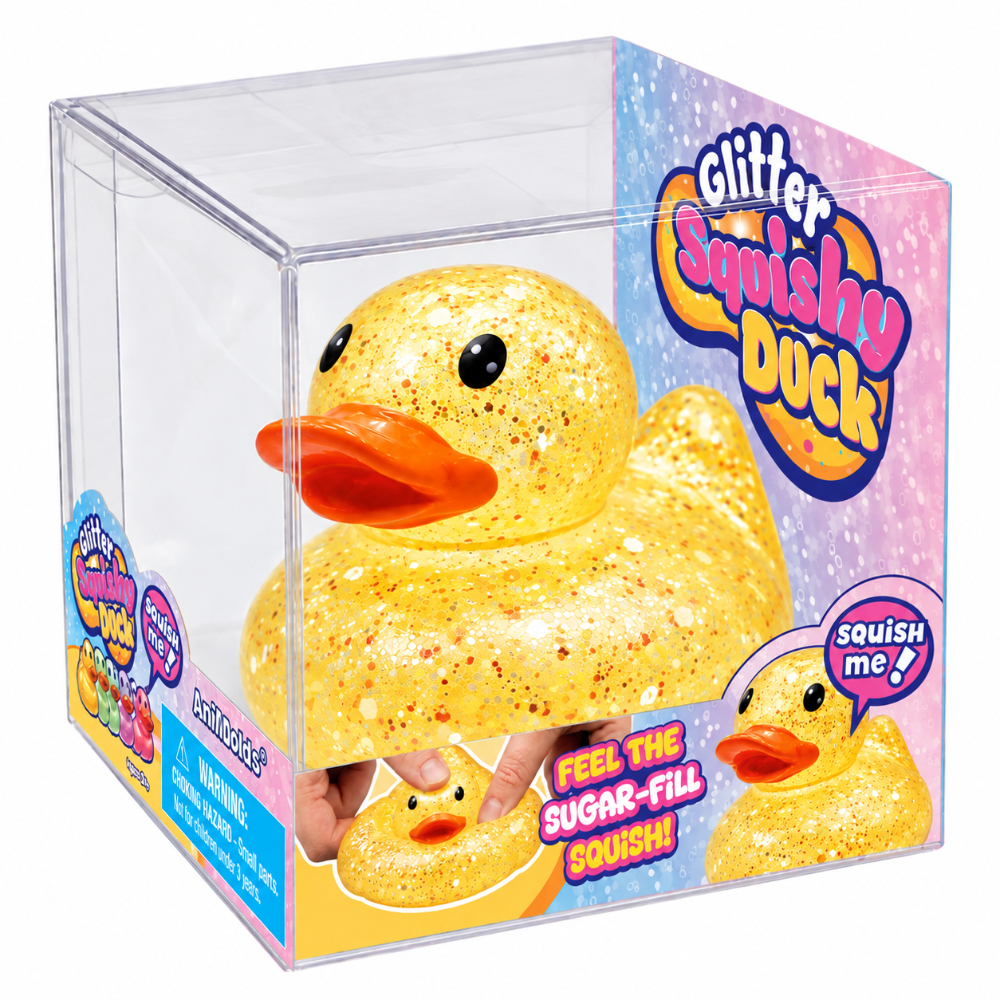 Glitter Squishy Duck Yellow