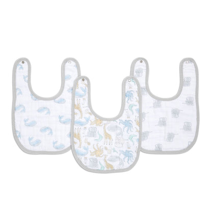 Essentials Snap Bib 3pack Natural History