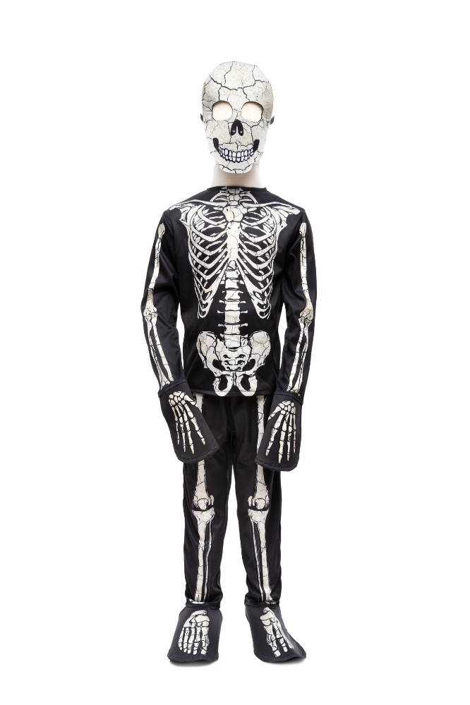 Glow in the Dark Skeleton Shirt Pants & Mask