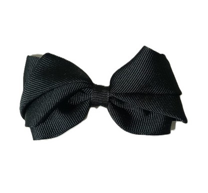 Small Pleated Gg Black Bow