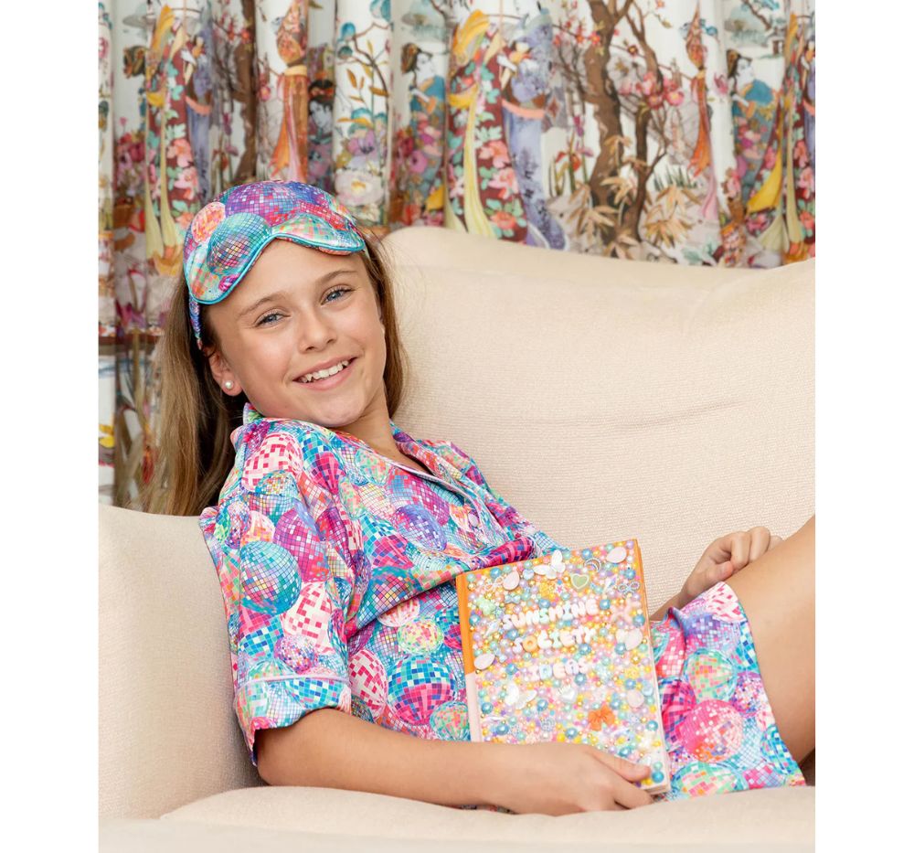 Kids Silky Disco Short Sleeve Short Set