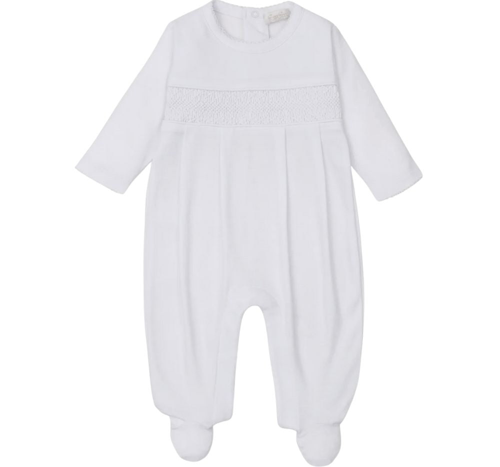 Footie W/ Hand Smk White
