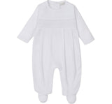 Footie W/ Hand Smk White