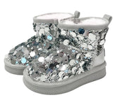 Sequin Boot Silver