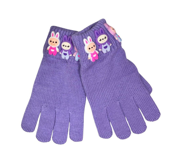Cuesters Winter Gloves Labubu Purple