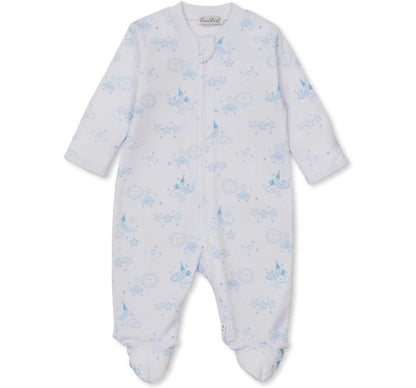 Footie W/ Zip PRT Nightfall Light Blue