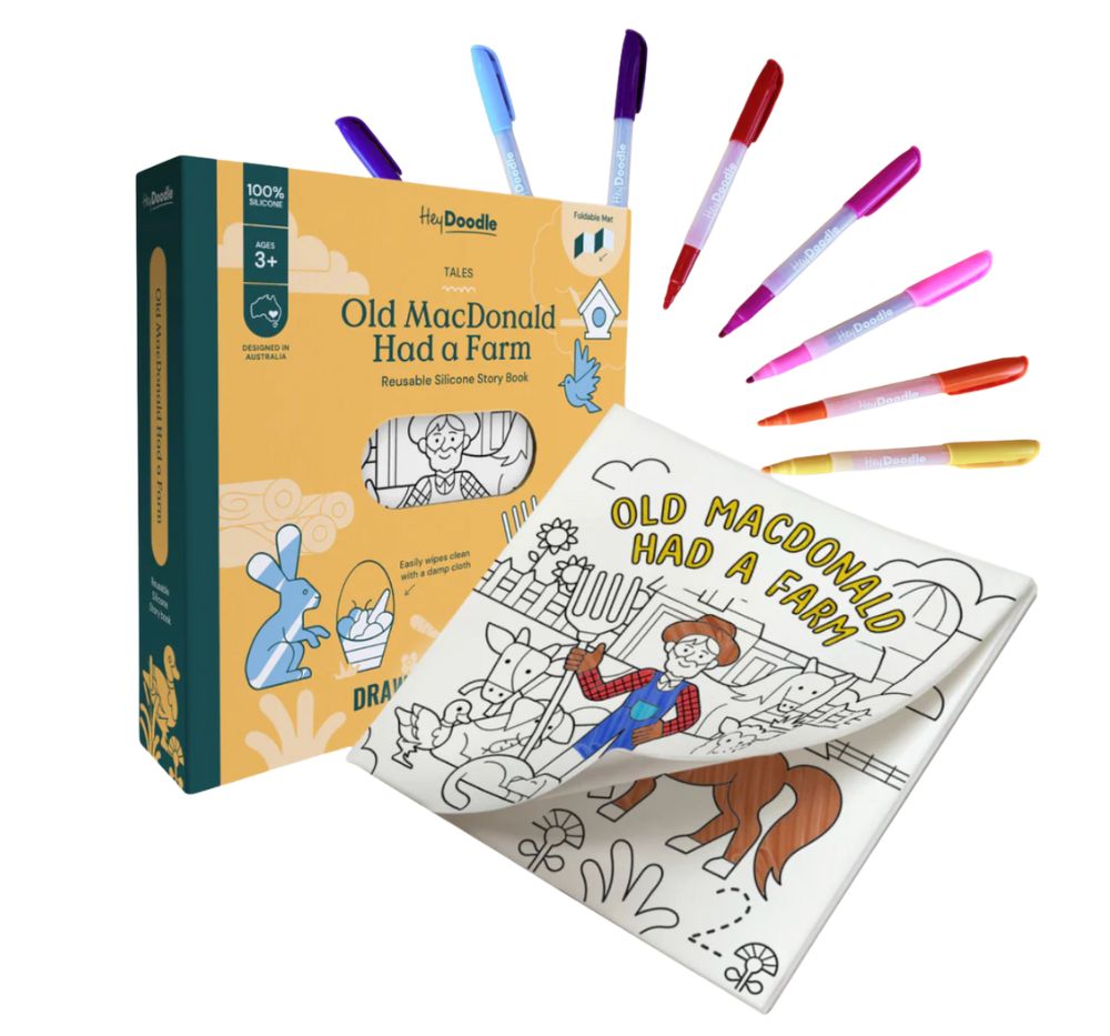 Old  MacDonald Had A Farm Tales  Reusable Coloring Book