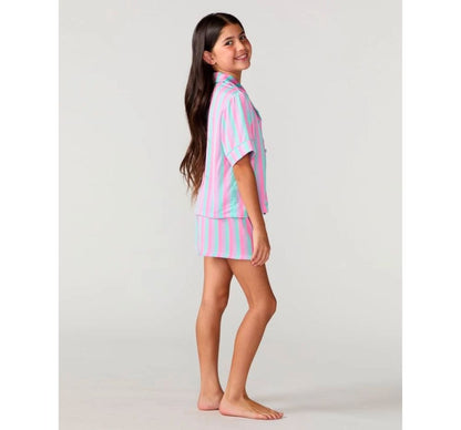 Sorbet Stripe Silky Set