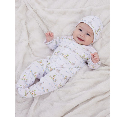 Noahs Print Footie Light Blue
