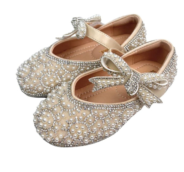 Bowtie Strap Jewel Flat Shoes