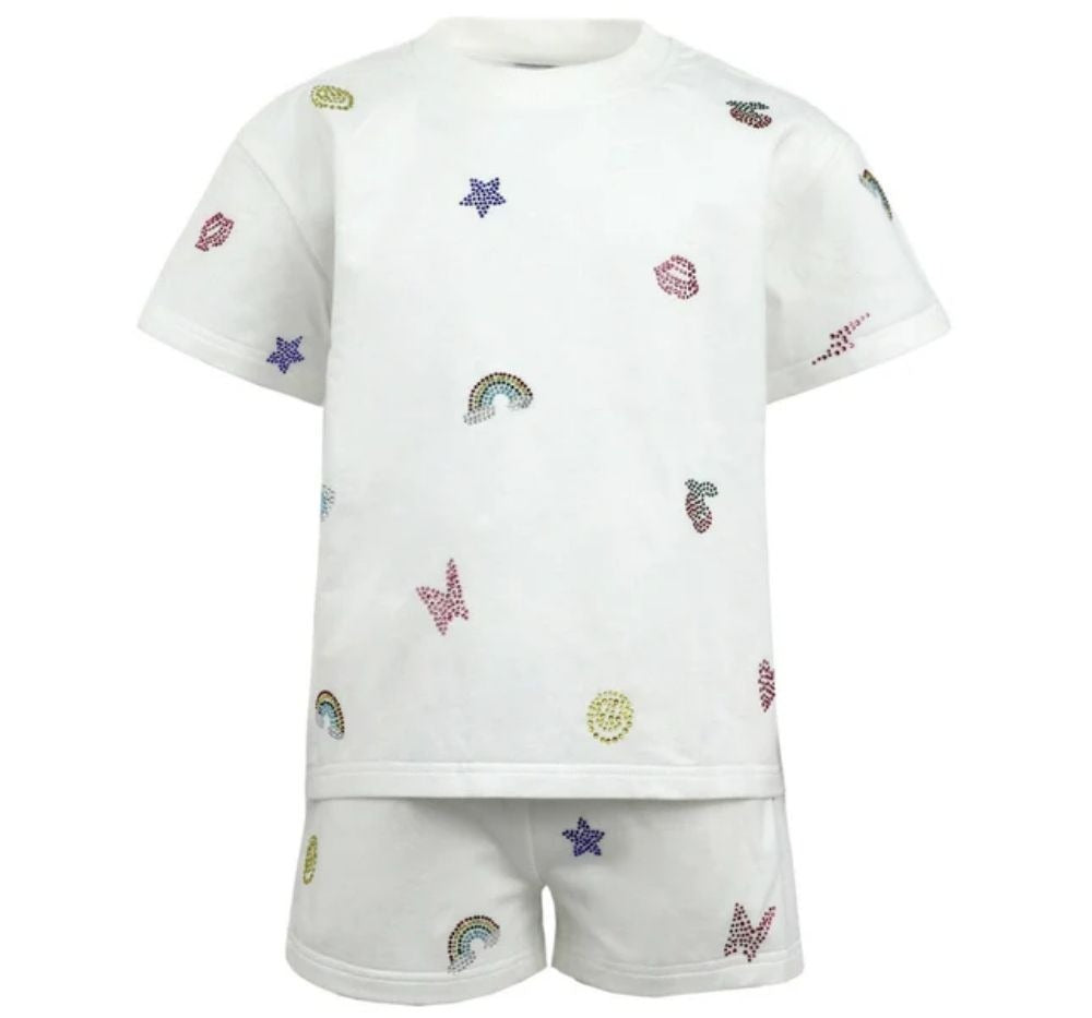 Crystal Doodle Short Set