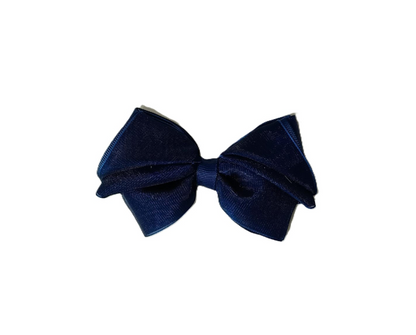 Sml Org/Gg Overly Pleated Navy Bow