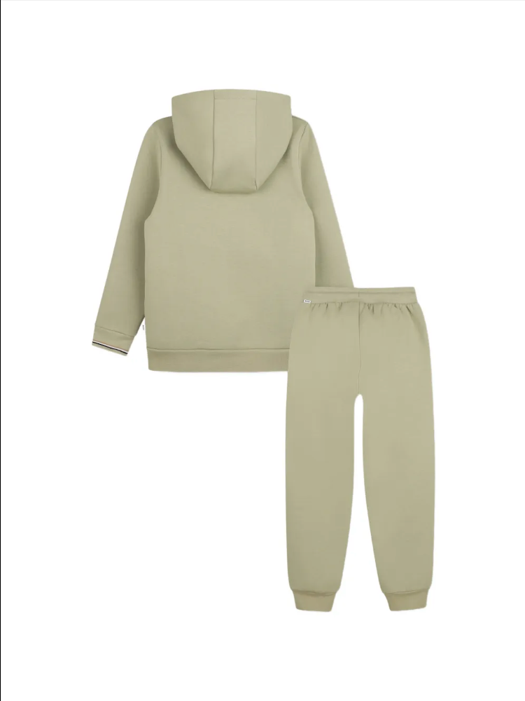 Zip Hoodie Trackset With Iconic Stripe Trim Elm