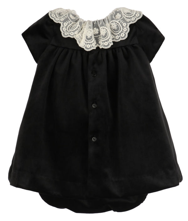 Deluxe Velvet Float Dress Black
