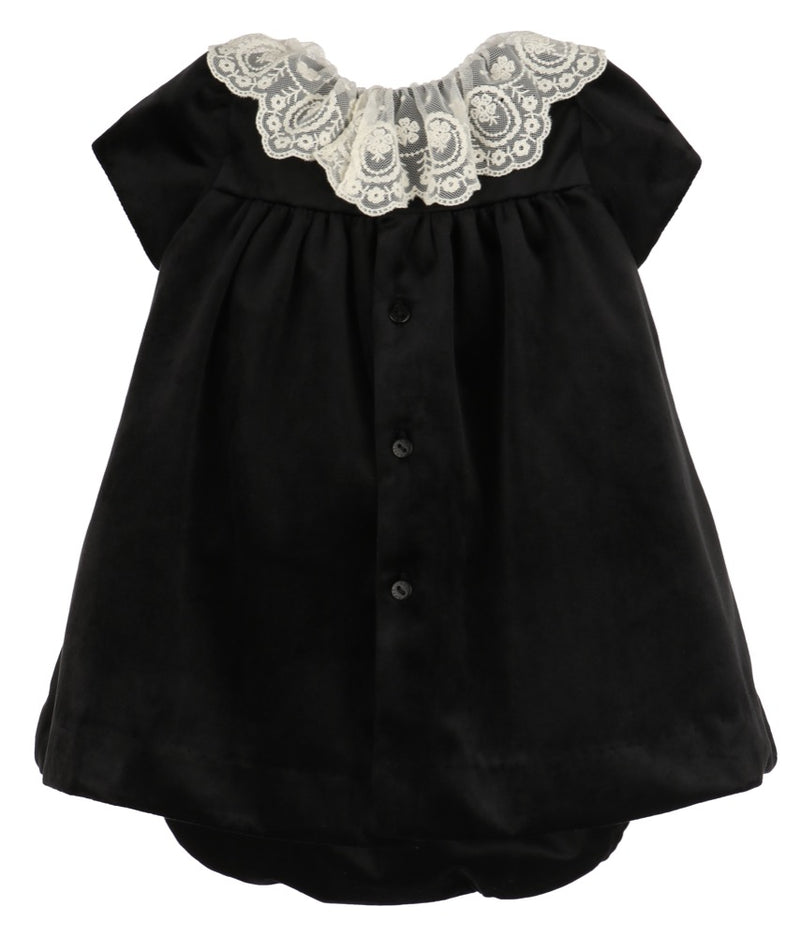 Deluxe Velvet Float Dress Black