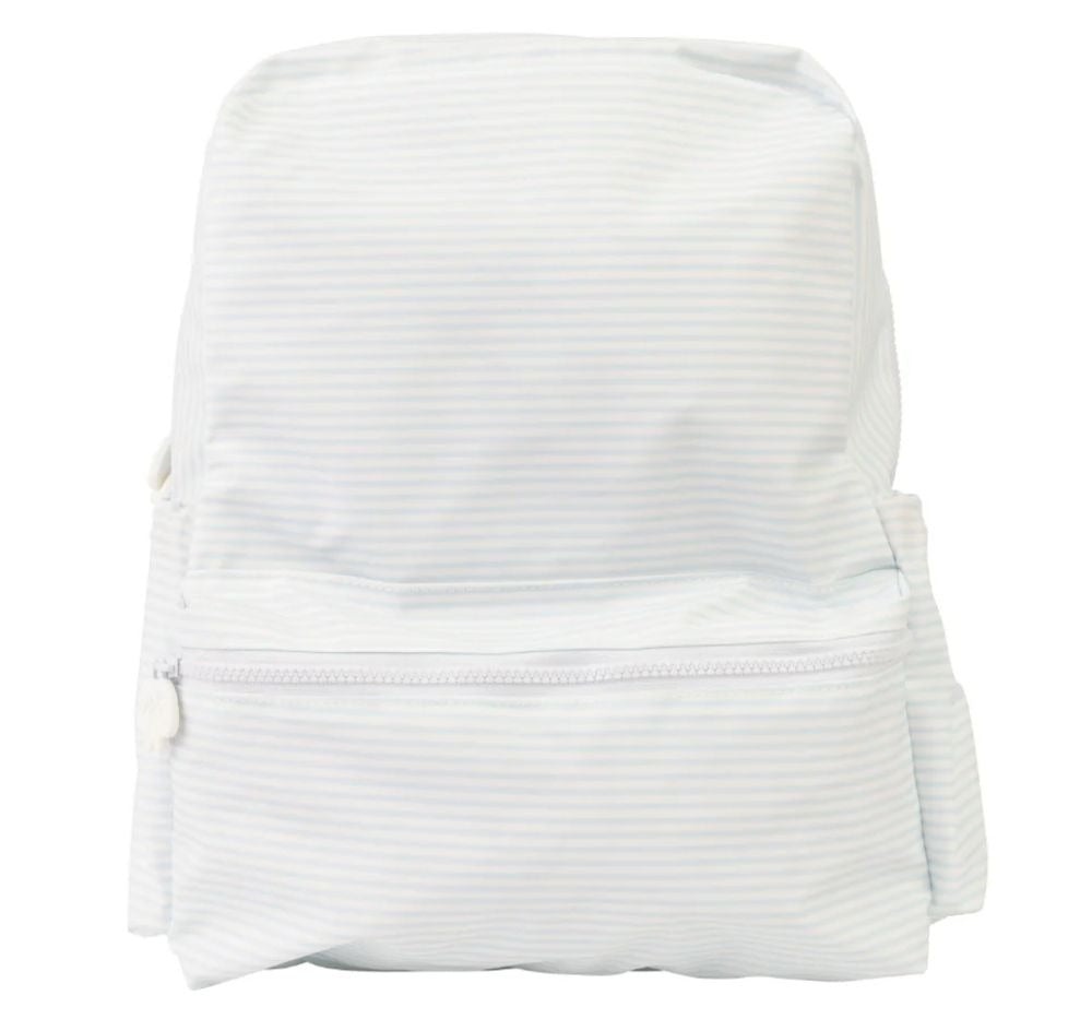 The Backpack Large Light Blue Stripe
