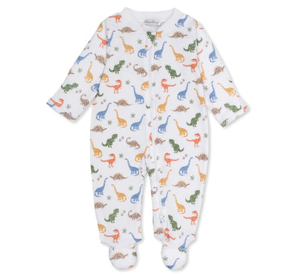 Footie w/ Zip Prt Multi Dino Stomp