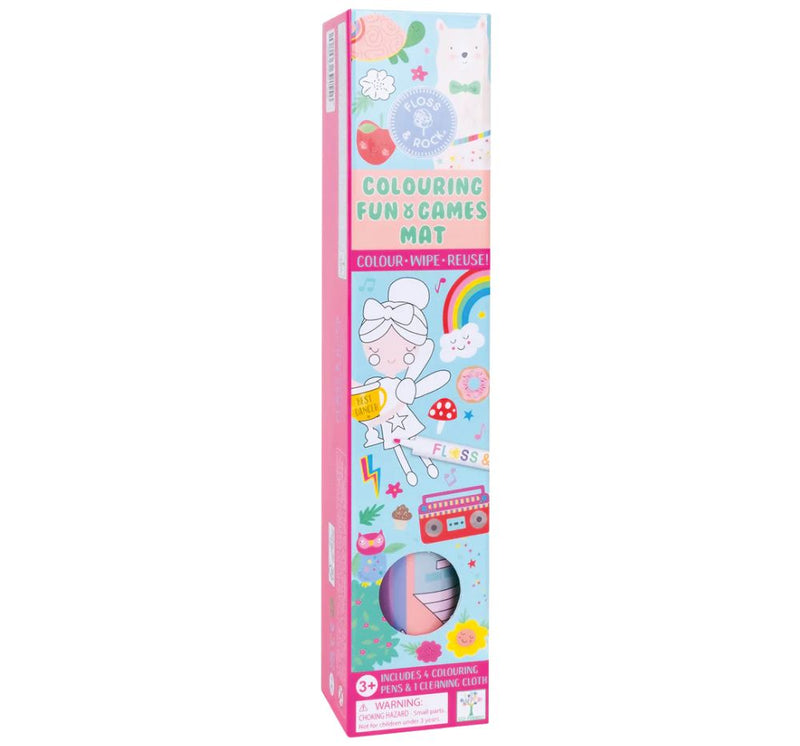 Colouring Fun & Games Mat Rainbow