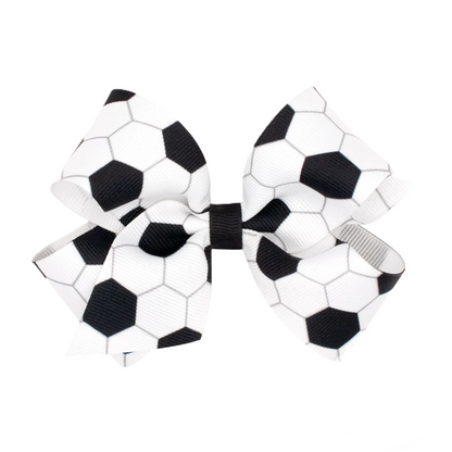 Med Sports Prnt Soccer Ball Bow
