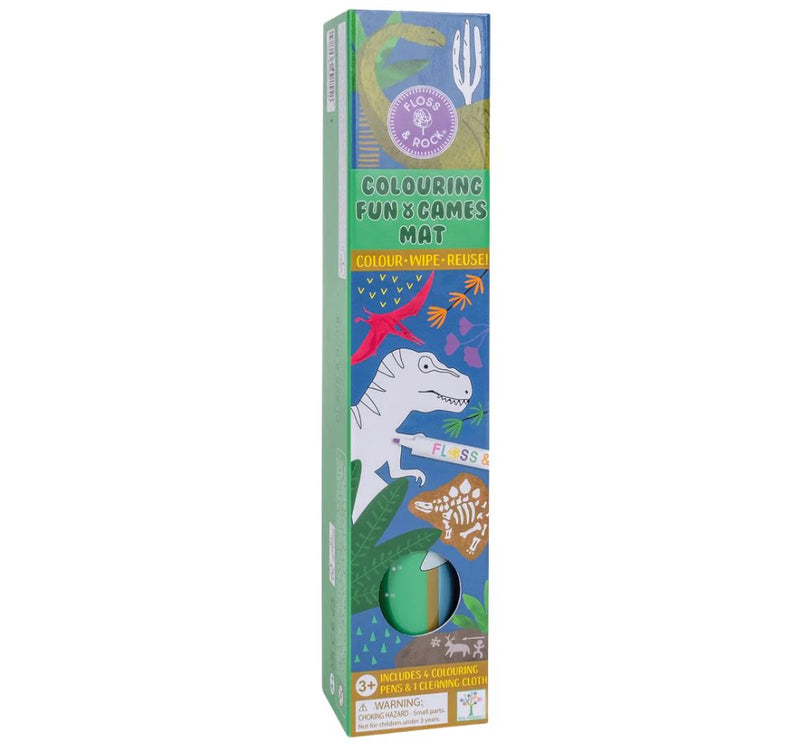 Colouring Fun & Games Mat Dinosaurs
