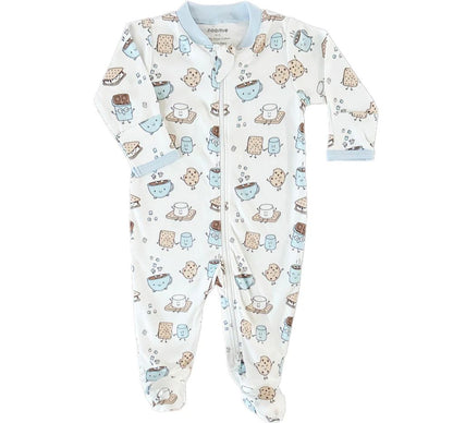 Zipper Footie Smores Blue