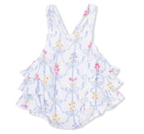 Ribbon Bouquets Ruffle Sunsuit