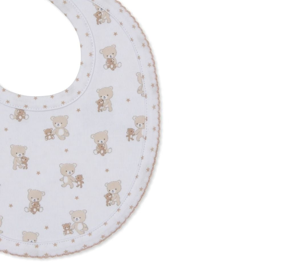 Teddy Bear Love-Reversible Bib Tan
