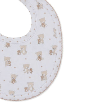 Teddy Bear Love-Reversible Bib Tan