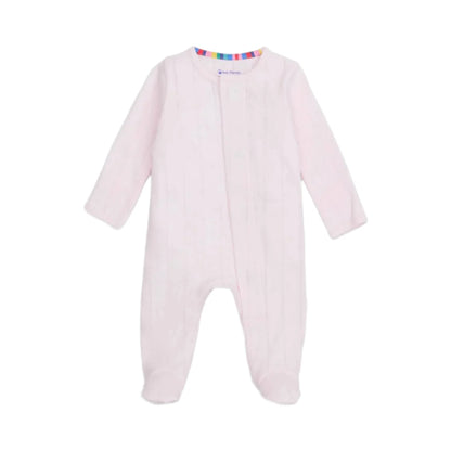 Love Lines Pink Pointelle Footie