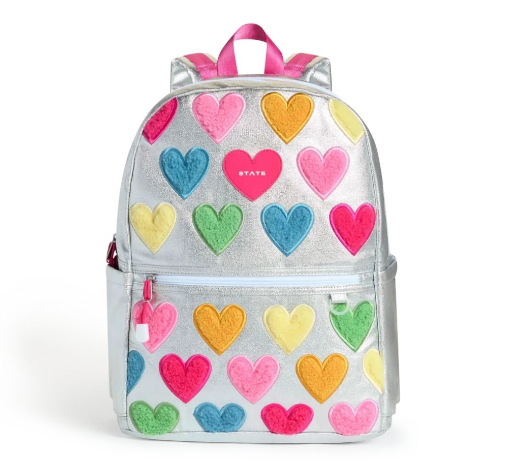 Kane Double Pocket Backpack Happy Hearts