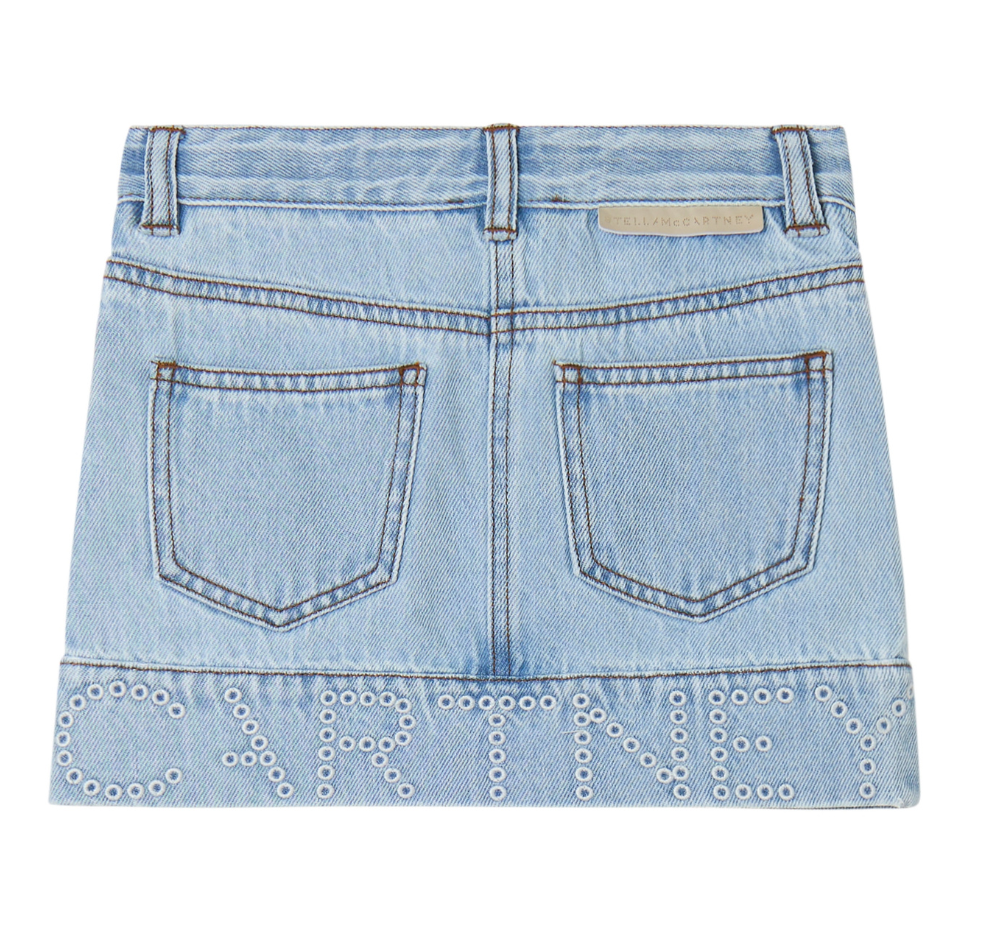Sleeveless Denim Top W/Embossed & Skirt