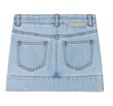Sleeveless Denim Top W/Embossed & Skirt