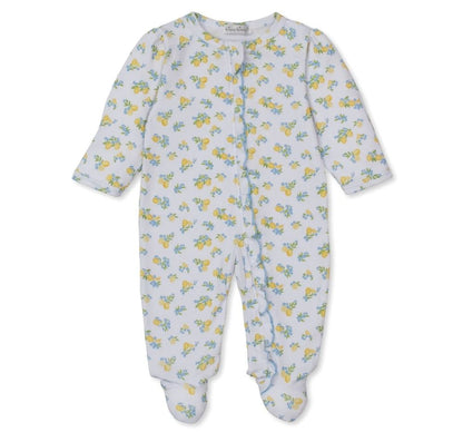 Footie W/Zip Lemon Blossoms Multi