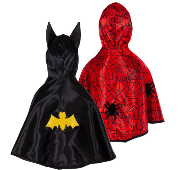 Reversible Spider/Bat Toddler Cape 2-3