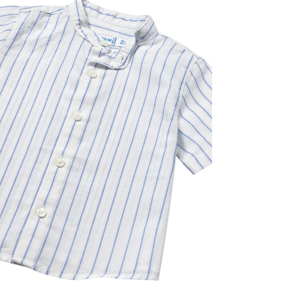 Camisa Lino Cuello Mao y Bermuda Lino