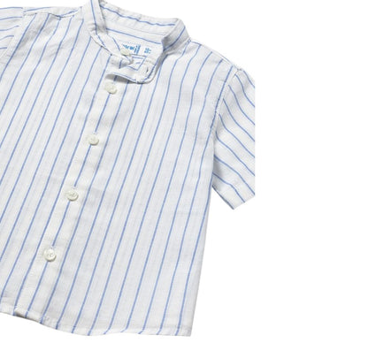 Camisa Lino Cuello Mao y Bermuda Lino