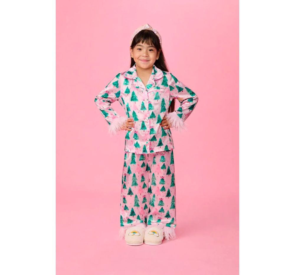 Christmas Trees Feather Silky Set