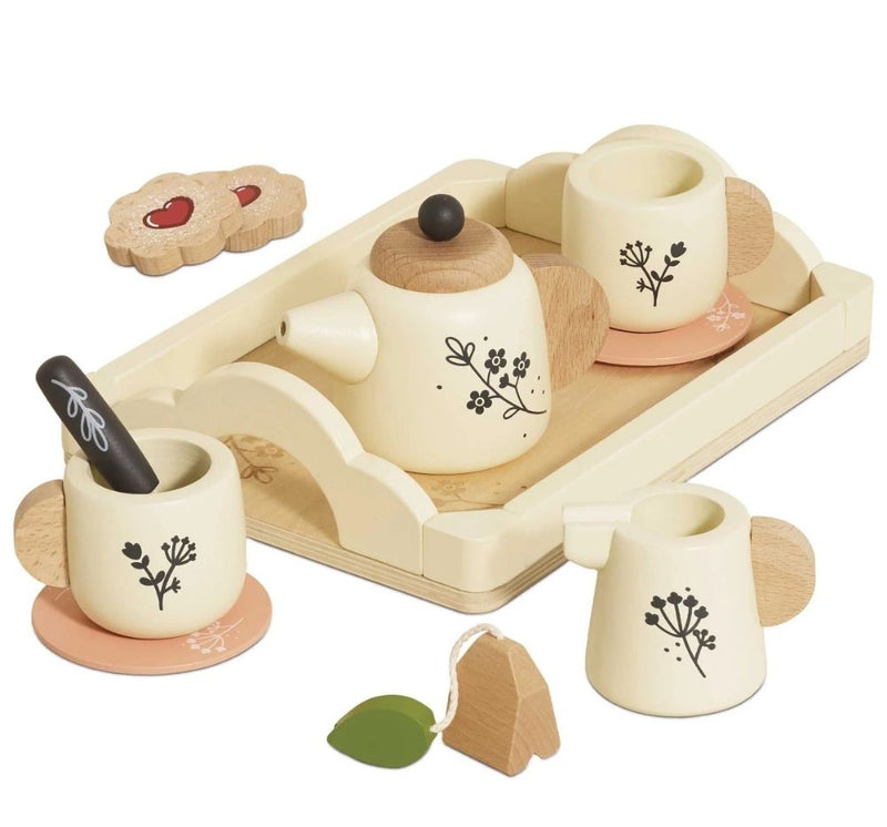 Wooden Tea Set & Tray