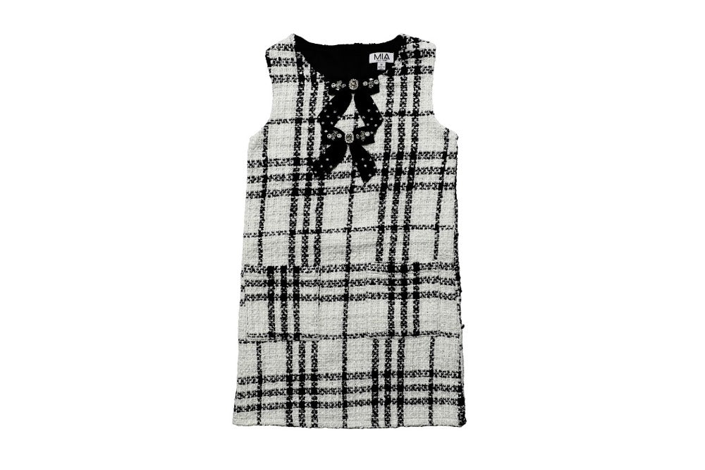 Tweed Dress White