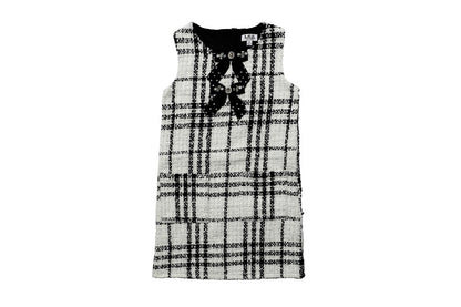Tweed Dress White