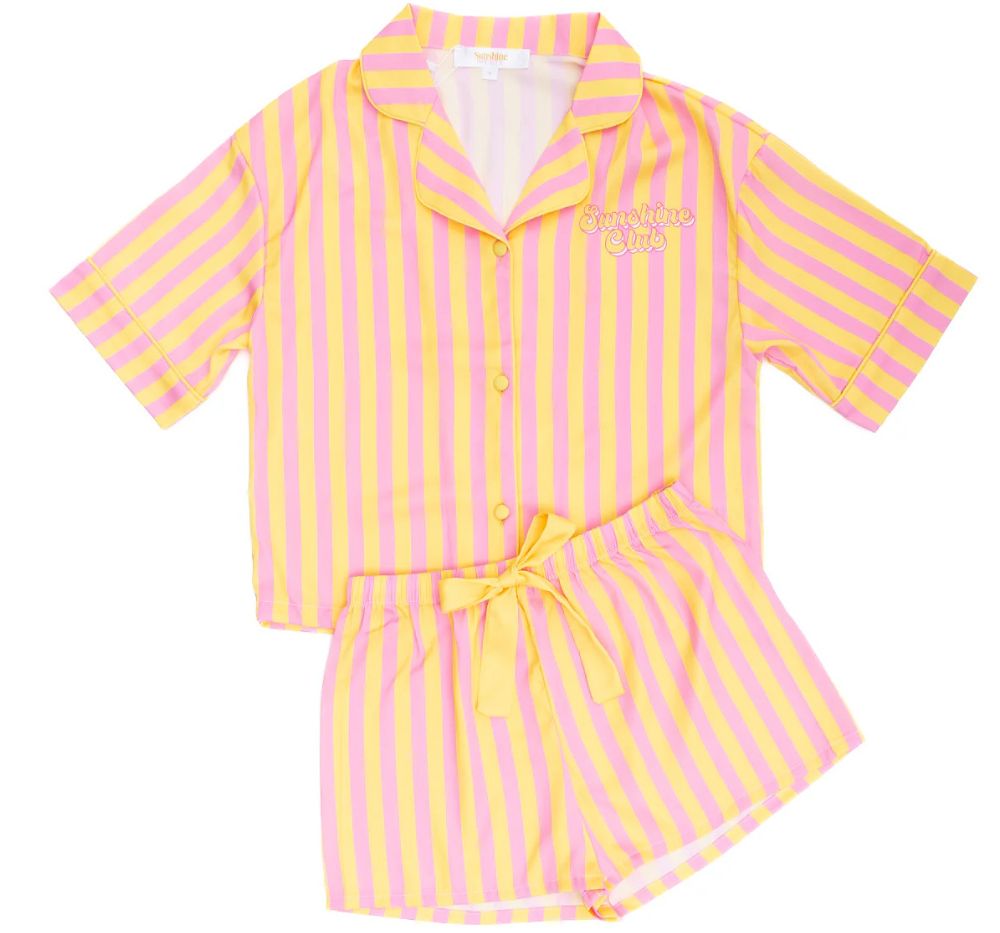 Kids Silky Sunshine Club Short Sleeve Short Set
