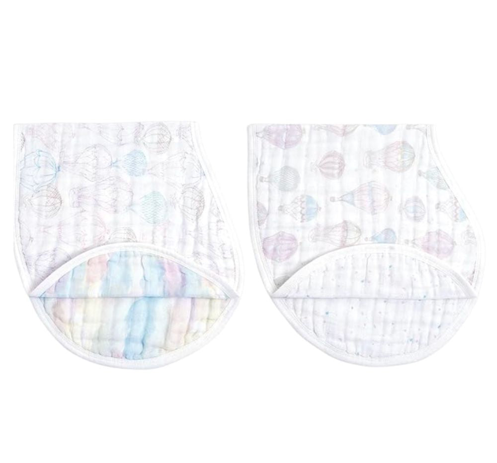 Organic Muslin Burpy Bibs Above The Clouds 2Pack