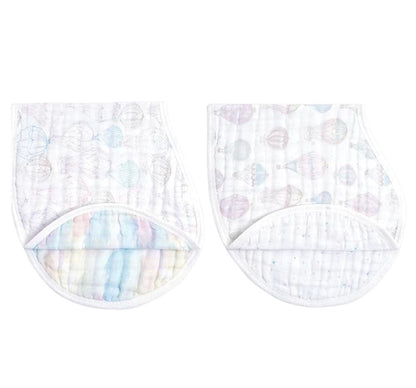 Organic Muslin Burpy Bibs Above The Clouds 2Pack
