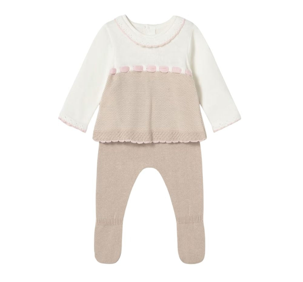 Conjunto Polaina Tricot Topo