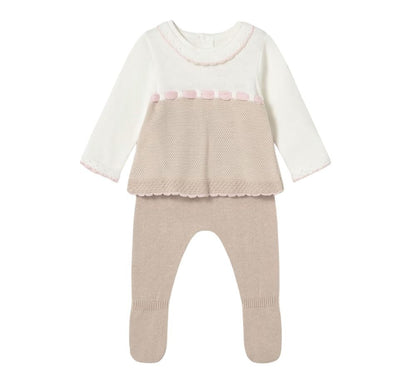 Conjunto Polaina Tricot Topo